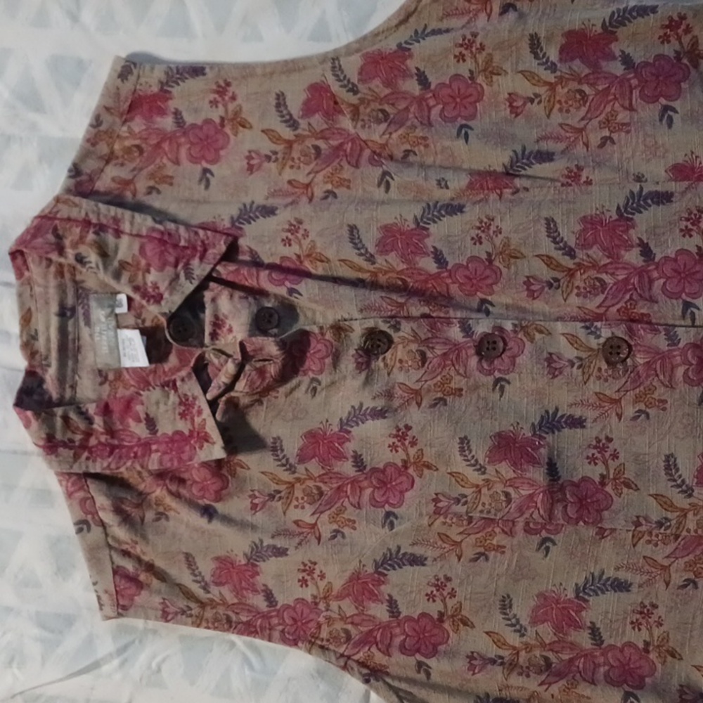 The Territory Ahead Vintage Button-up Sleeveless Floral Dress